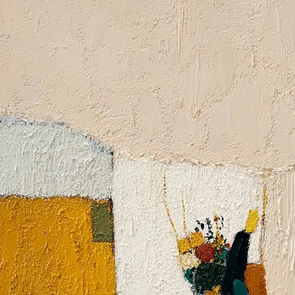A SIMPLE PLEASURE: Textured Figurative Impasto Painting of a City Stroll | rolled canvas, ready for custom framing