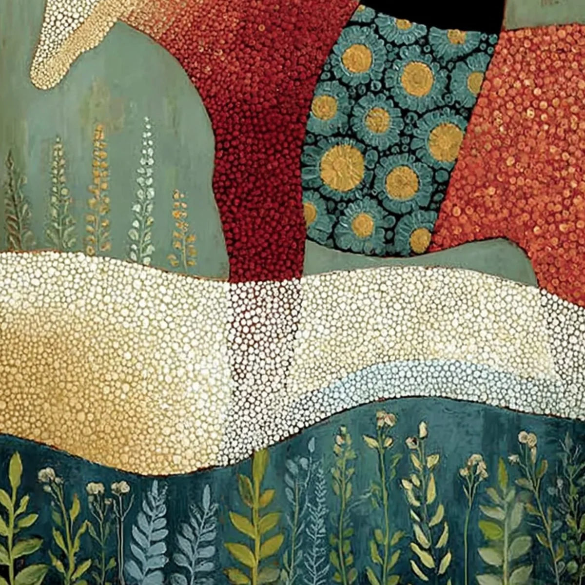 A GENTLE JOURNEY: Textured Figurative Painting of a Rider and Horse | rolled canvas, ready for custom framing