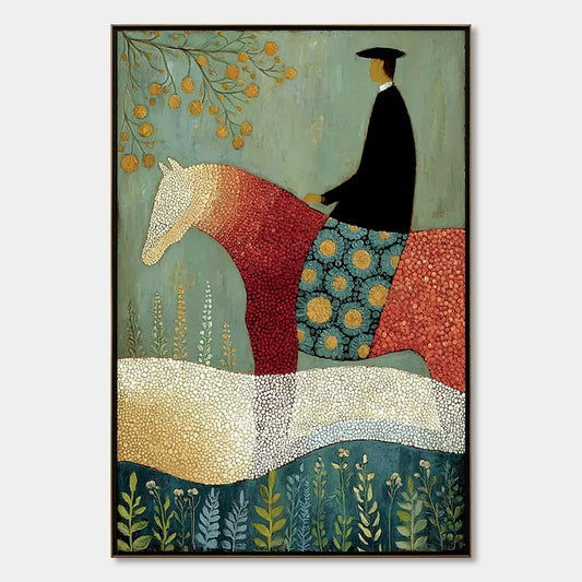 A Gentle Journey impasto painting, hand-painted by UArtShow