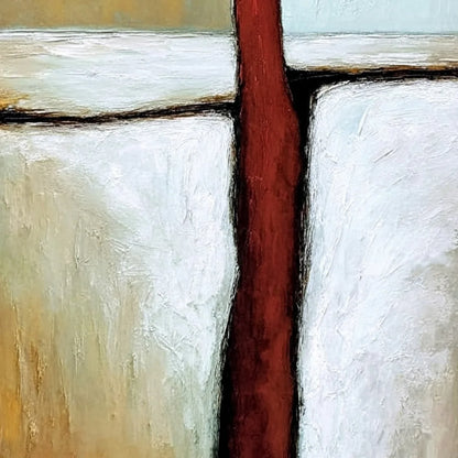 THE PATH: Textured Abstract Figurative Painting for Modern Decor | rolled canvas, ready for custom framing