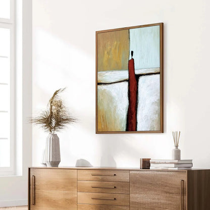 THE PATH: Textured Abstract Figurative Painting for Modern Decor | multi-color palette, original oil on stretched canvas art