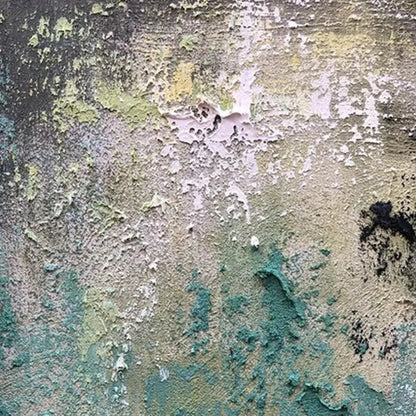 TEXTURED GREEN ABSTRACT: Impasto Abstract Painting, Vertical Wall Art | rectangular format, hand-painted canvas edge