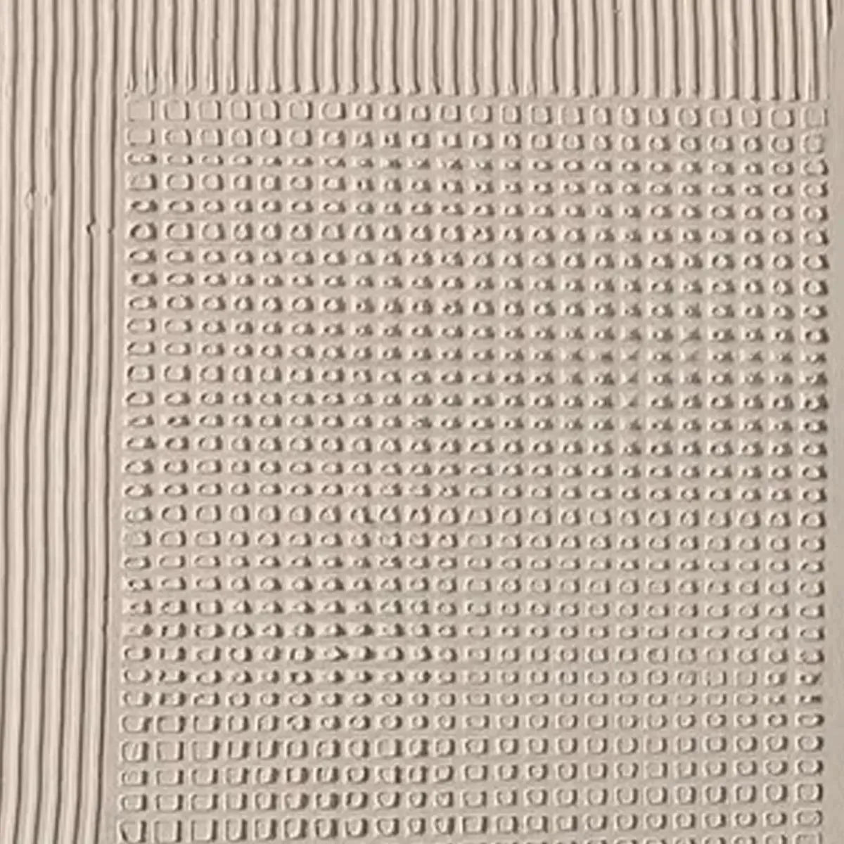 TEXTURED GRID DUO: Set of 2 Textured Abstract Paintings in Beige | rectangular format, hand-painted canvas edge