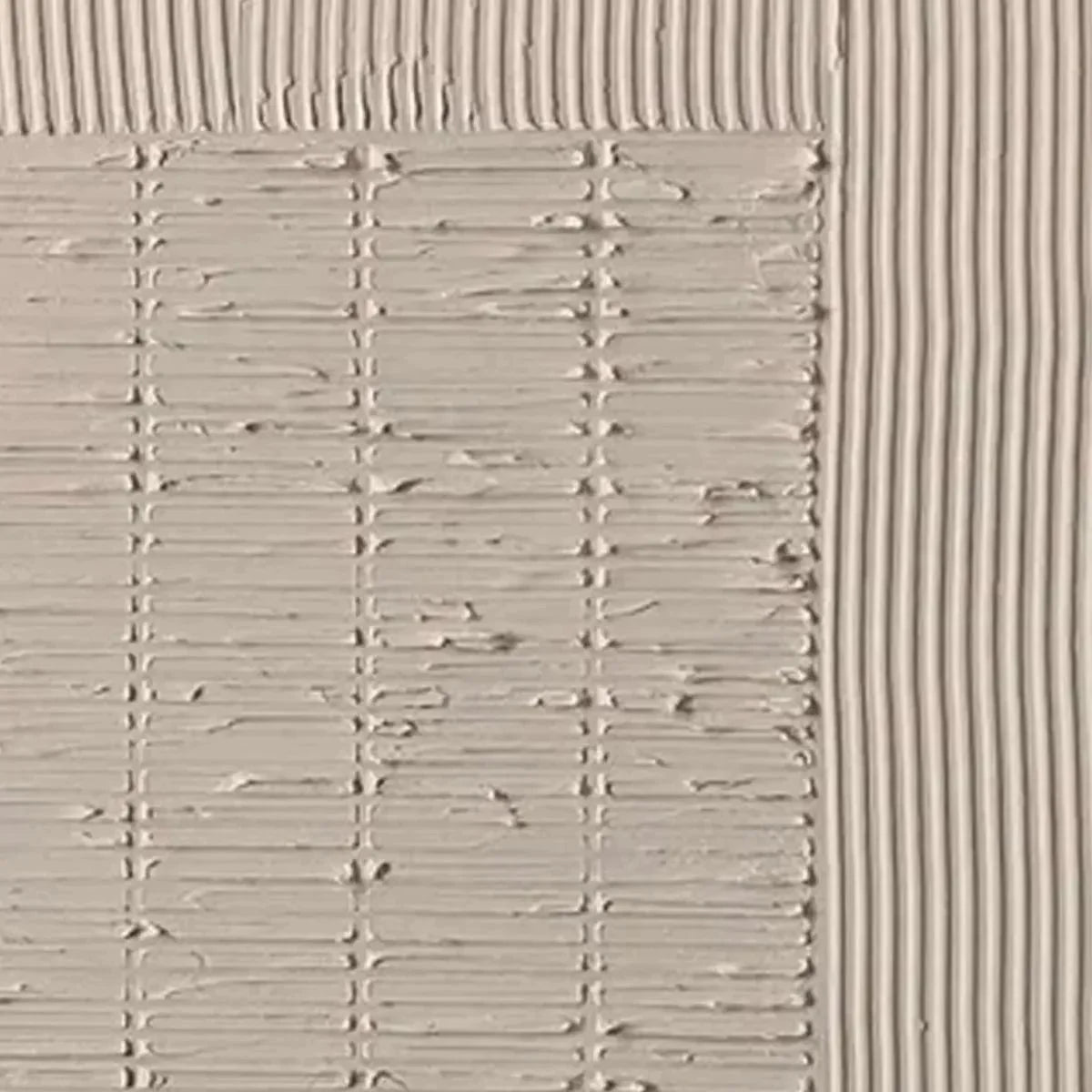 TEXTURED GRID DUO: Set of 2 Textured Abstract Paintings in Beige | beige palette, original oil on stretched canvas art