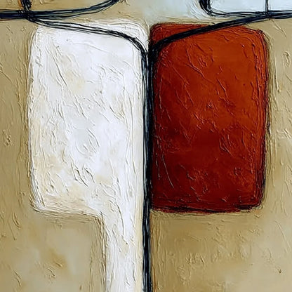 UNITY: Textured Abstract Figurative Painting of Human Connection | rolled canvas, ready for custom framing