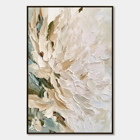 PETALS OF DAWN: Textured Impressionist Floral Oil Painting | hanging in living room, Impressionist wall art