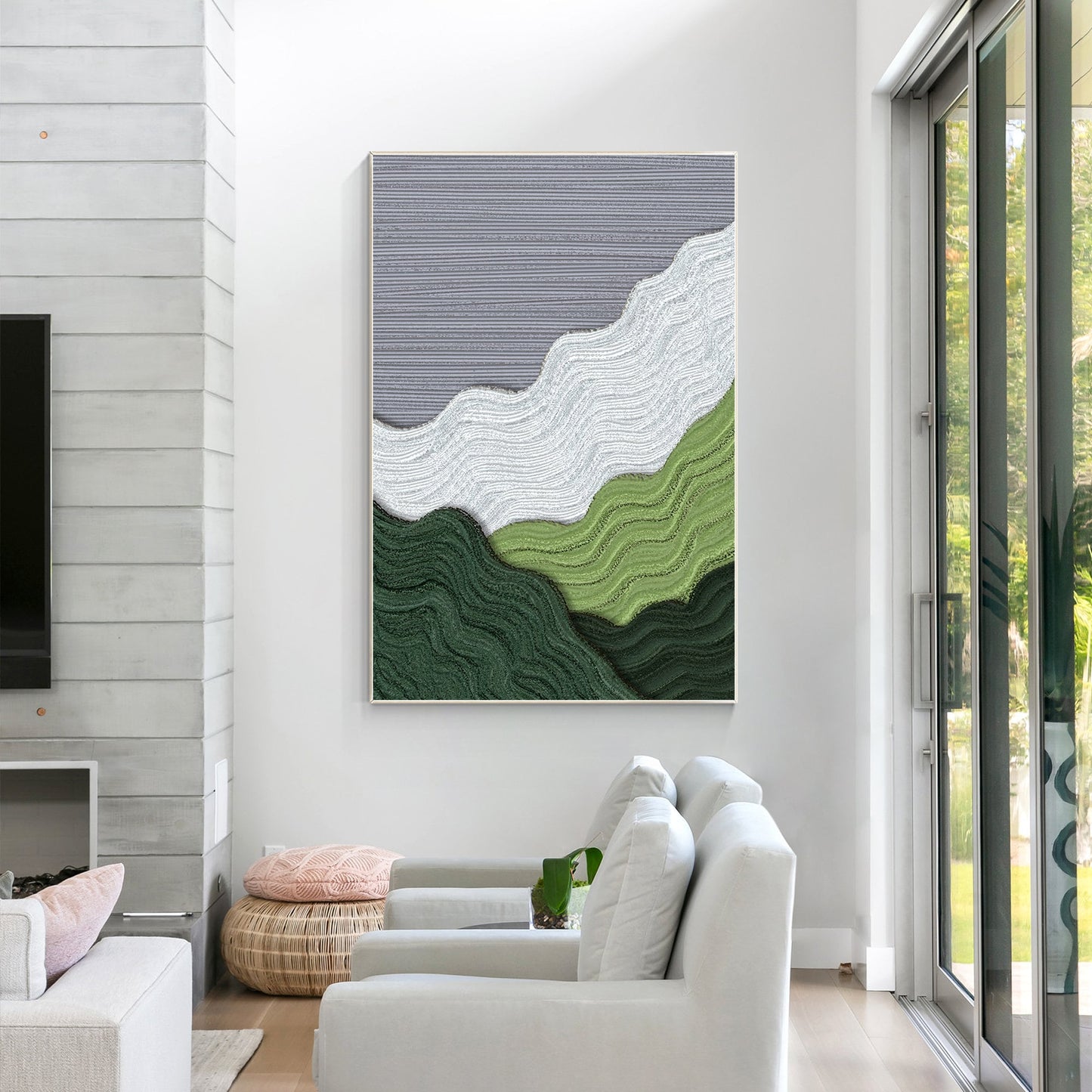 Textured Mountain Painting: Abstract Landscape Wall Art #2