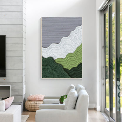 Textured Mountain Painting: Abstract Landscape Wall Art #2