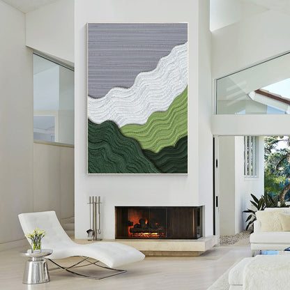 Textured Mountain Painting: Abstract Landscape Wall Art #5