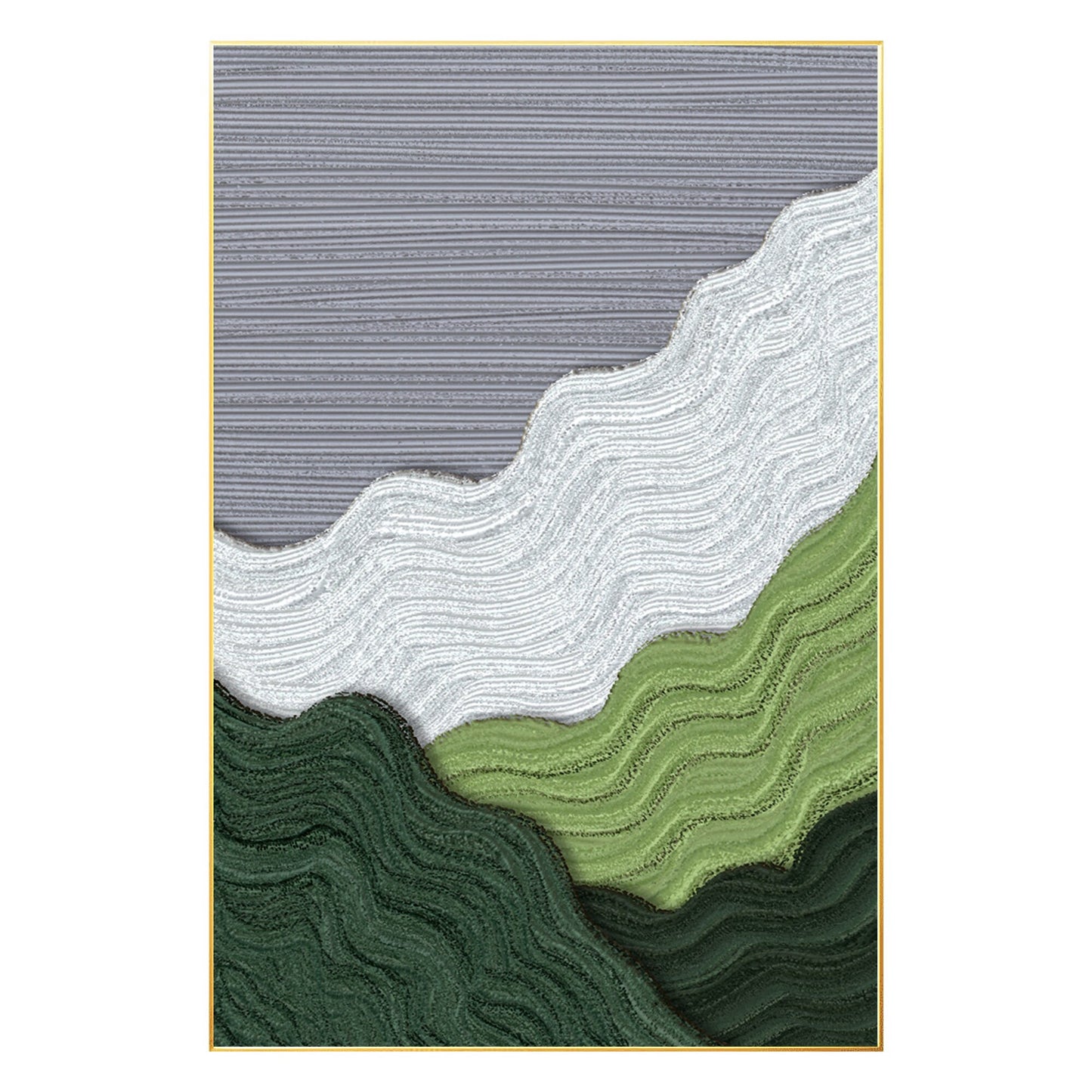 Textured Mountain Painting: Abstract Landscape Wall Art #7