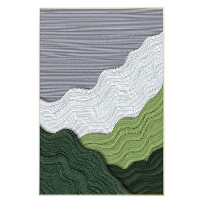 Textured Mountain Painting: Abstract Landscape Wall Art #7