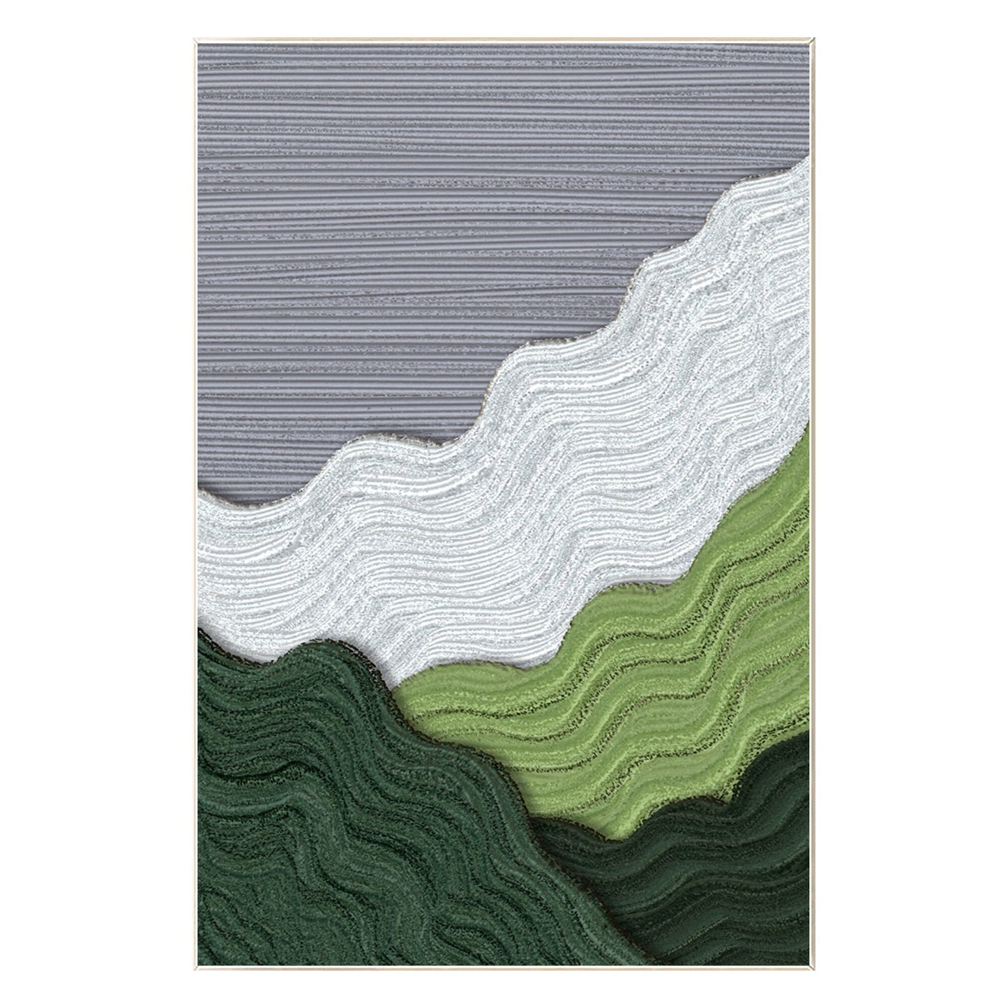 Textured Mountain Painting: Abstract Landscape Wall Art #8