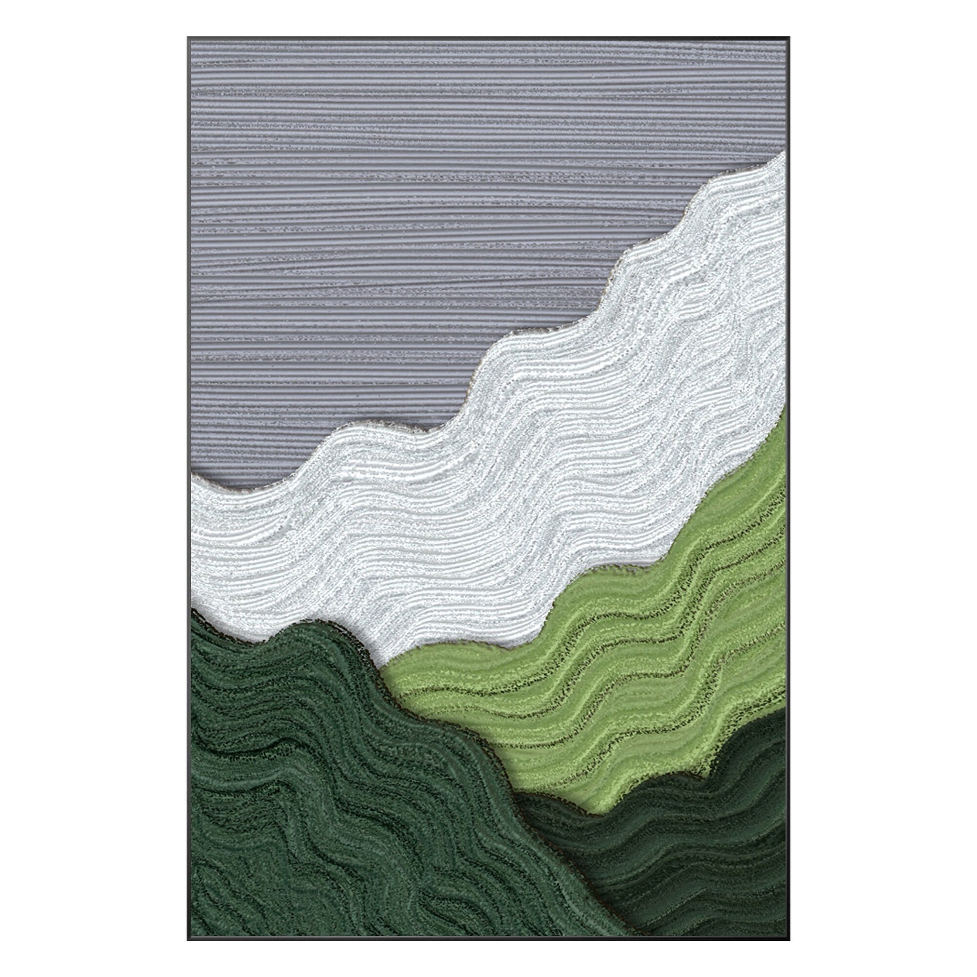Textured Mountain Painting: Abstract Landscape Wall Art #9