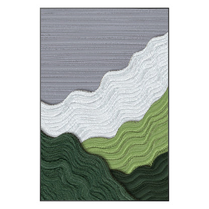 Textured Mountain Painting: Abstract Landscape Wall Art #9