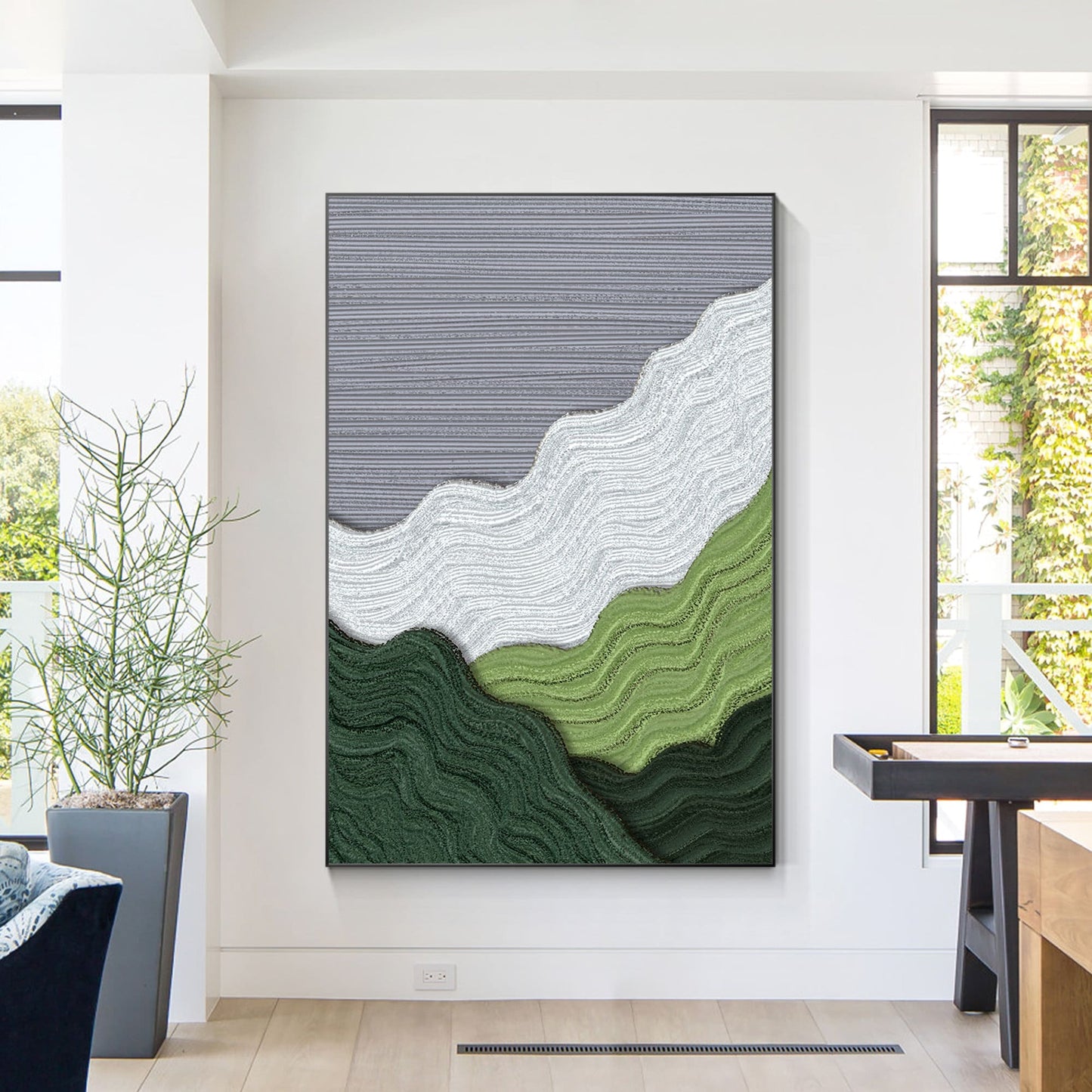 Textured Mountain Painting: Abstract Landscape Wall Art #1