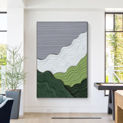 Textured Mountain Painting: Abstract Landscape Wall Art #1