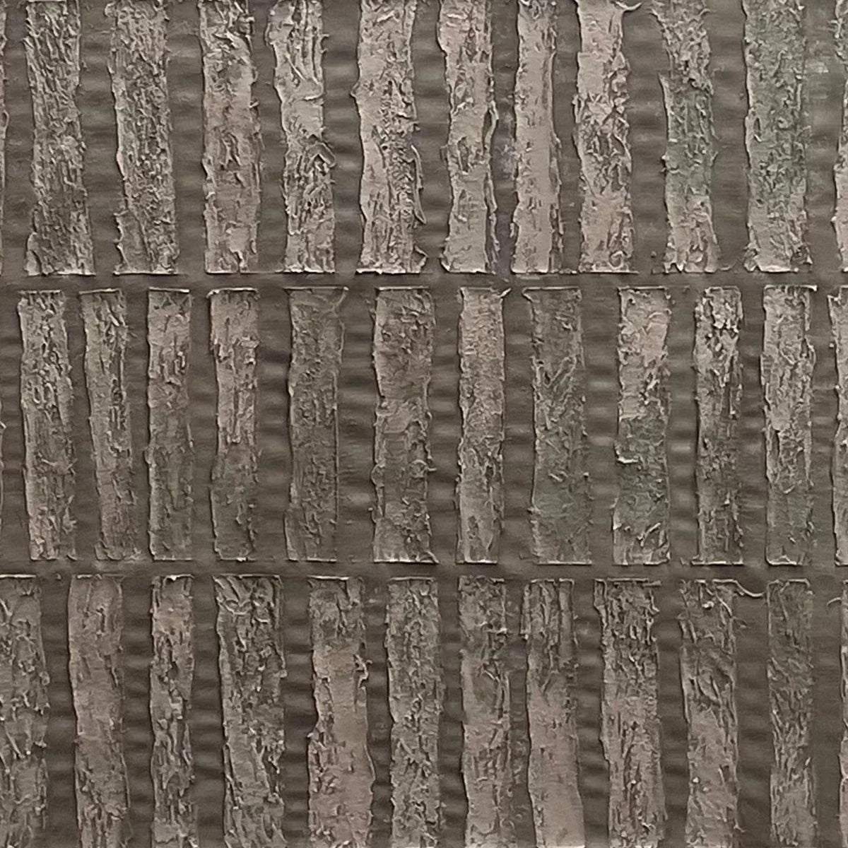 TEXTURED RECTANGLE ARRAY: Minimalist Textured Painting in Brown | Minimalist mood, soft natural light studio shot