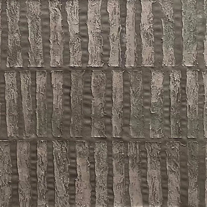 TEXTURED RECTANGLE ARRAY: Minimalist Textured Painting in Brown | Minimalist mood, soft natural light studio shot