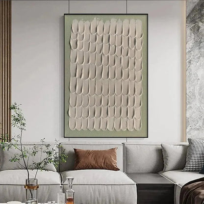 TEXTURED SCALES: Textured Abstract Painting in Neutral Tones | multi-color palette, original oil on stretched canvas art