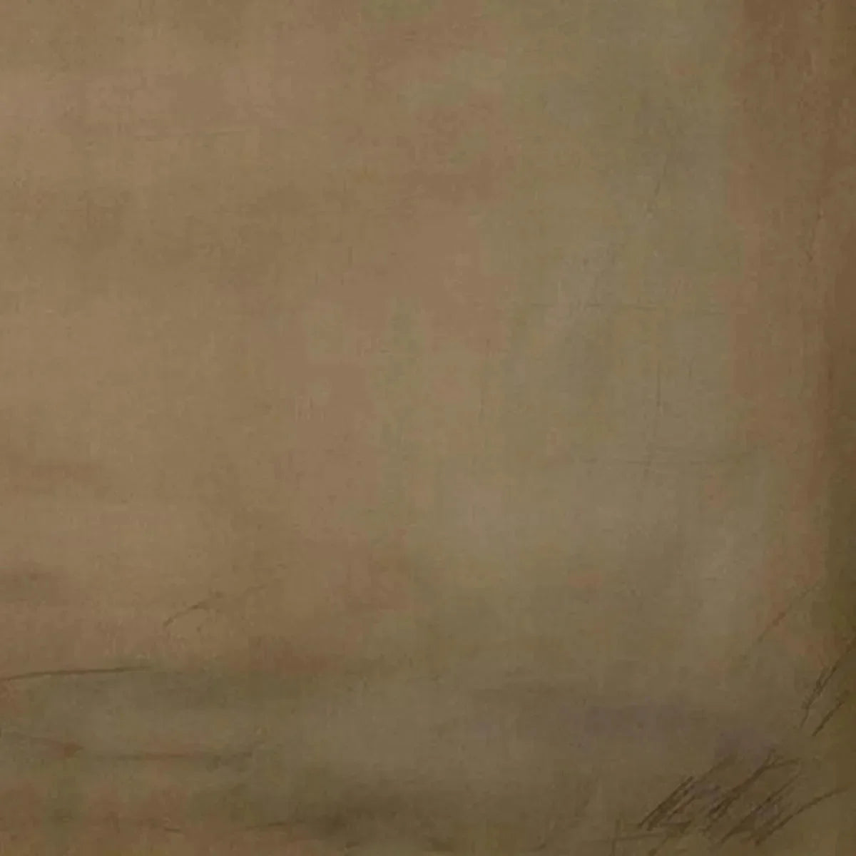 EARTHY MINIMALIST LANDSCAPE: Minimalist Abstract Painting in Brown | rectangular format, hand-painted canvas edge