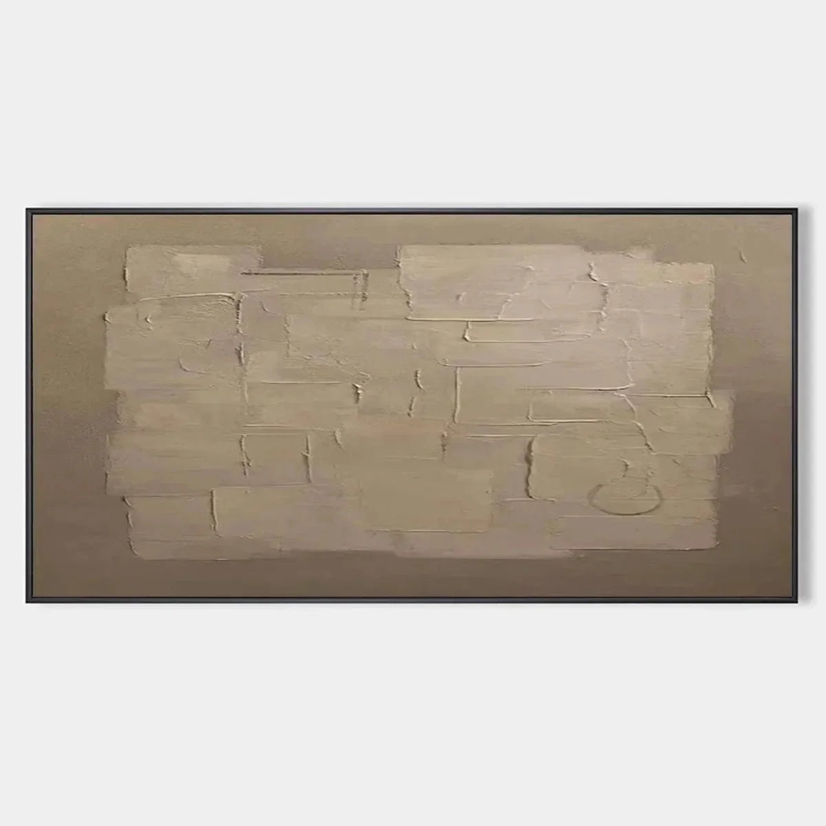 TEXTURED TAUPE ABSTRACT: Minimalist Textured Painting | hanging in living room, Minimalist wall art