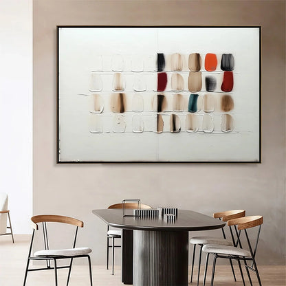 TEXTURED TILES: Minimalist Abstract Textured Oil Painting | Minimalist closeup, raised brushwork detail