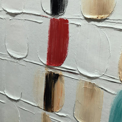 TEXTURED TILES: Minimalist Abstract Textured Oil Painting | rectangular format, hand-painted canvas edge