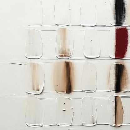 TEXTURED TILES: Minimalist Abstract Textured Oil Painting | texture detail, palette knife marks visible