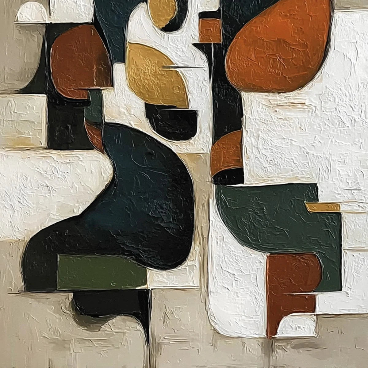URBAN FRAGMENTS: Textured Vertical Abstract Painting for Modern Decor | rolled canvas, ready for custom framing