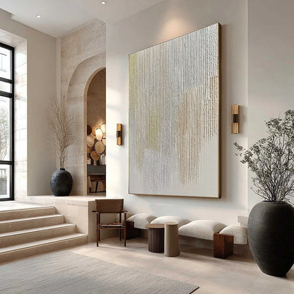 EARTHEN RHYTHM: Textured Wabi Sabi Abstract Wall Art | Abstract mood, soft natural light studio shot