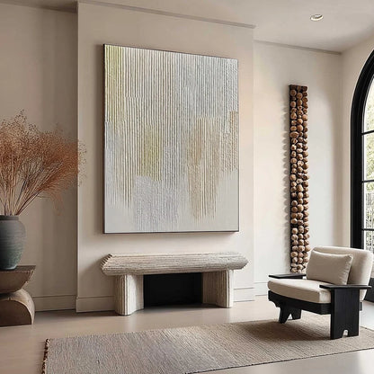 EARTHEN RHYTHM: Textured Wabi Sabi Abstract Wall Art | beige palette, original Hand-painted on premium stretched canvas using artist-grade oils; rich layered surface combines smooth gradients with ...