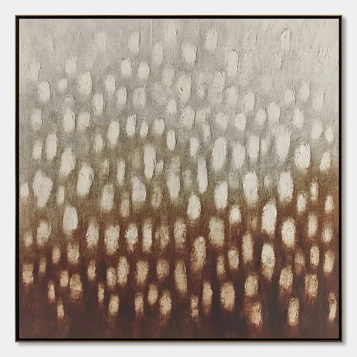 EARTH'S WHISPER: Textured Wabi Sabi Abstract Art in Earth Tones | hanging in EARTH'S WHISPER: Textured Wabi Sabi Abstract Art in Earth Tones featuring layered textured brushwork in refined tones; a...