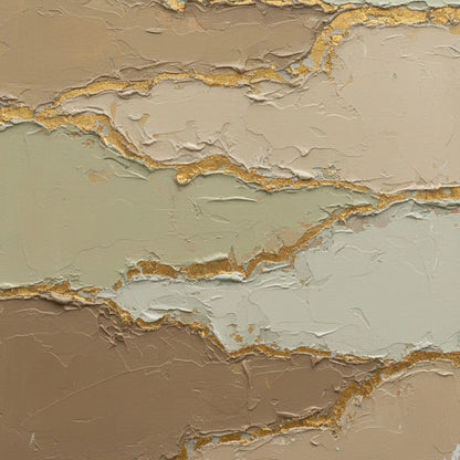STRATA: Textured Wabi Sabi Abstract Landscape Painting | rolled canvas, ready for custom framing