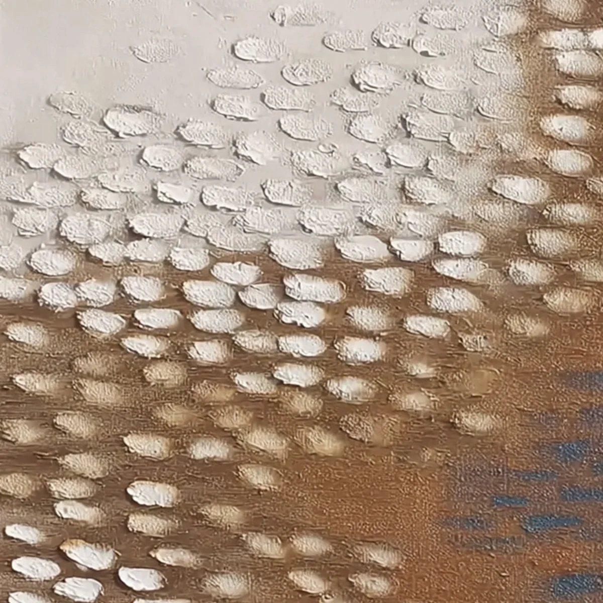 TERRA RHYTHM: Heavily Textured Wabi Sabi Abstract Painting | rectangular format, hand-painted canvas edge