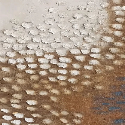 TERRA RHYTHM: Heavily Textured Wabi Sabi Abstract Painting | rectangular format, hand-painted canvas edge
