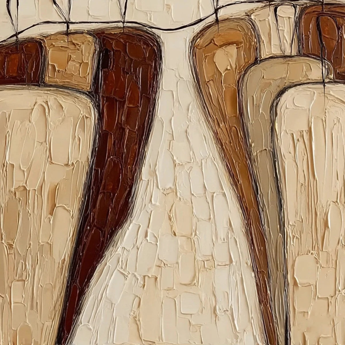 THE GATHERING: Textured Wabi Sabi Abstract Landscape Painting | rolled canvas, ready for custom framing