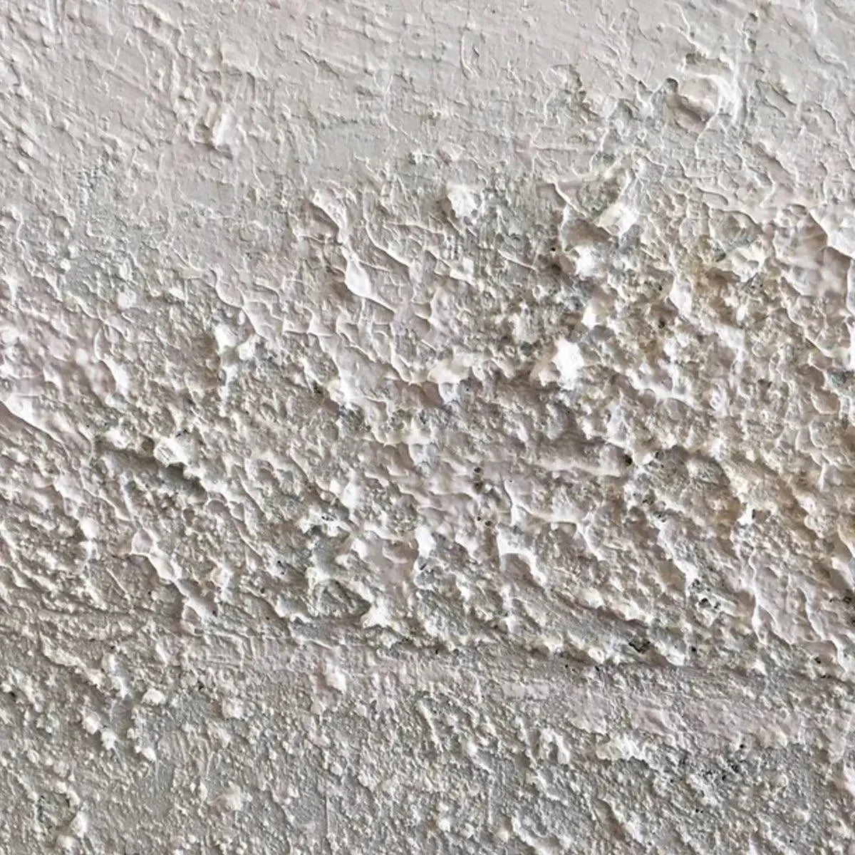 TEXTURED WHISPERS: Textured Minimalist Abstract Painting in White | rectangular format, hand-painted canvas edge