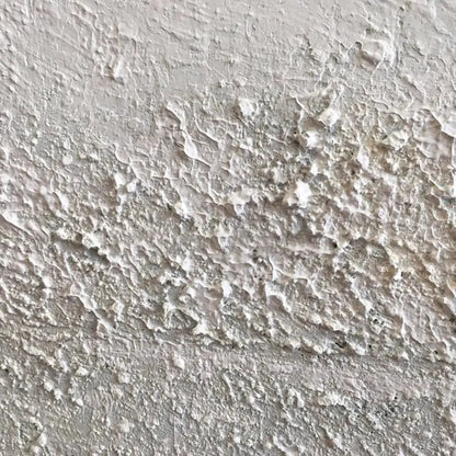 TEXTURED WHISPERS: Textured Minimalist Abstract Painting in White | rectangular format, hand-painted canvas edge