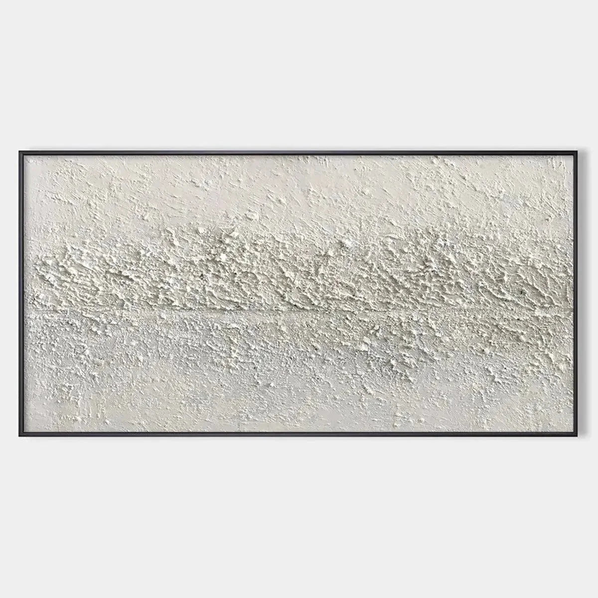 TEXTURED WHISPERS: Textured Minimalist Abstract Painting in White | hanging in living room, Minimalist wall art