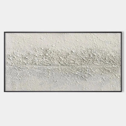 TEXTURED WHISPERS: Textured Minimalist Abstract Painting in White | hanging in living room, Minimalist wall art