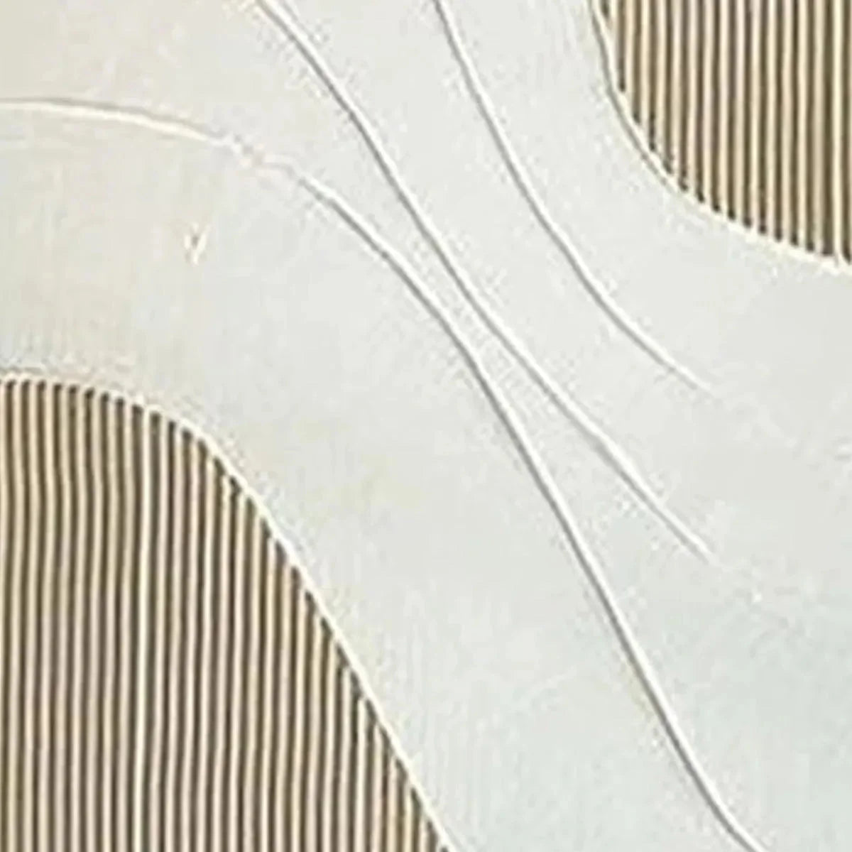 TEXTURED WHITE LINES DIPTYCH: Minimalist Textured Painting Set of 2, Square Wall Art | rectangular format, hand-painted canvas edge