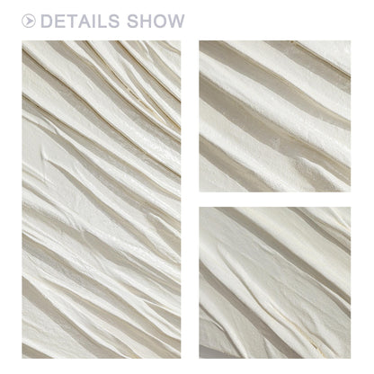 Textured White Plaster Painting: 3D Nordic Minimalist Wall Art #3