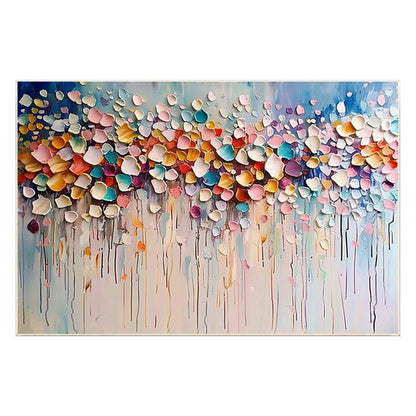 Textured Wildflower Painting: 3D Abstract Floral Canvas Wall Art #9