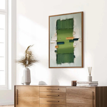 THE ARENA: Textured Abstract Sports Painting with a Minimalist Feel | multi-color palette, original oil on stretched canvas art