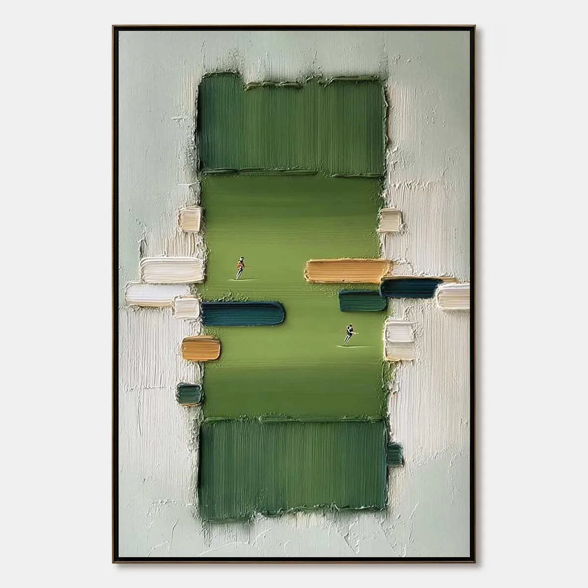 THE ARENA: Textured Abstract Sports Painting with a Minimalist Feel | hanging in living room, Minimalist wall art