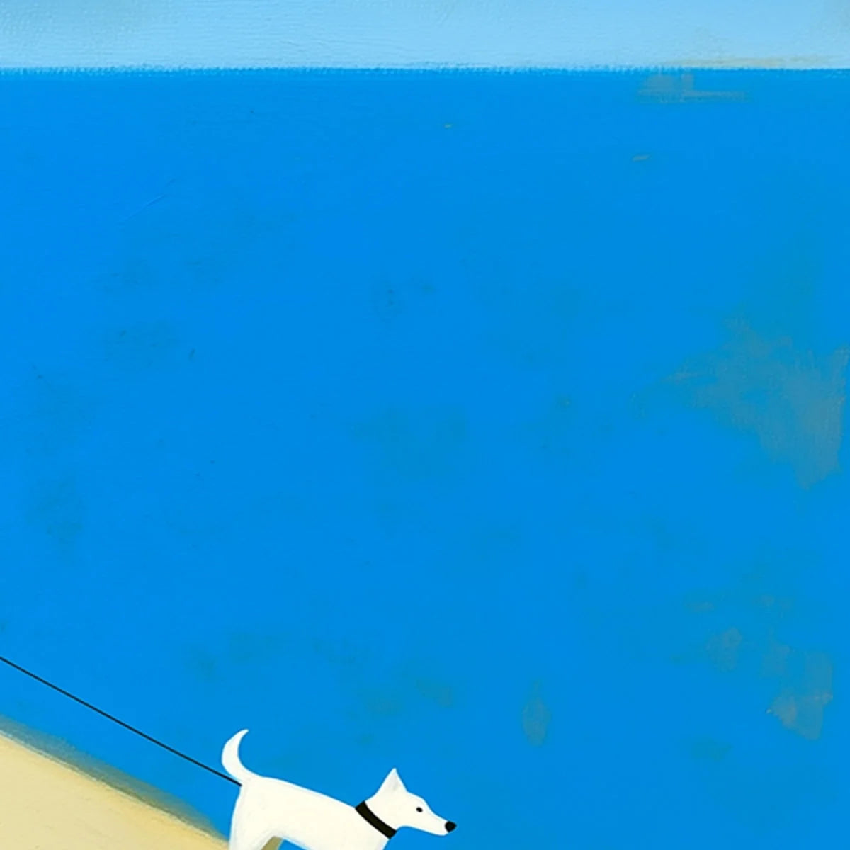THE COMPANION Minimalist Beach Oil Painting | Modern Wall Art | rolled canvas, ready for custom framing