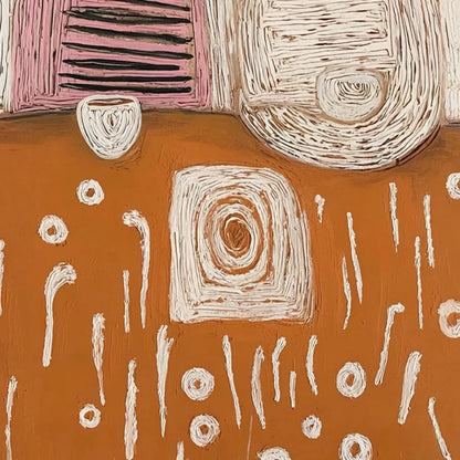 THE COMPANIONS: Textured Boho Figurative Impasto Oil Painting | rolled canvas, ready for custom framing