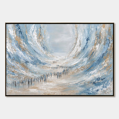 THE EXODUS: Large Abstract Figurative Textured Wall Art | hanging in living room, Figurative wall art