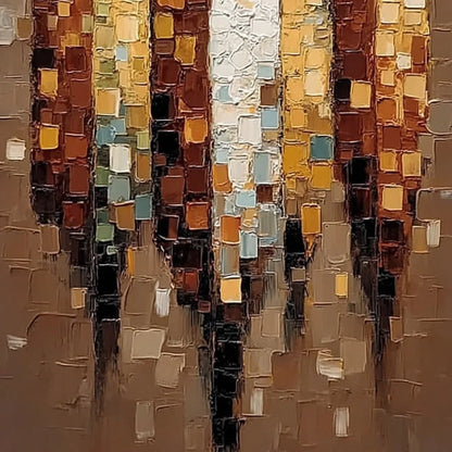 THE FELLOWSHIP: Textured Impasto Figurative Palette Knife Painting | rolled canvas, ready for custom framing
