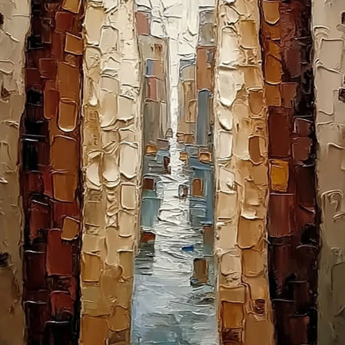 THE JOURNEYMEN: Textured Figurative Impasto Painting | rolled canvas, ready for custom framing